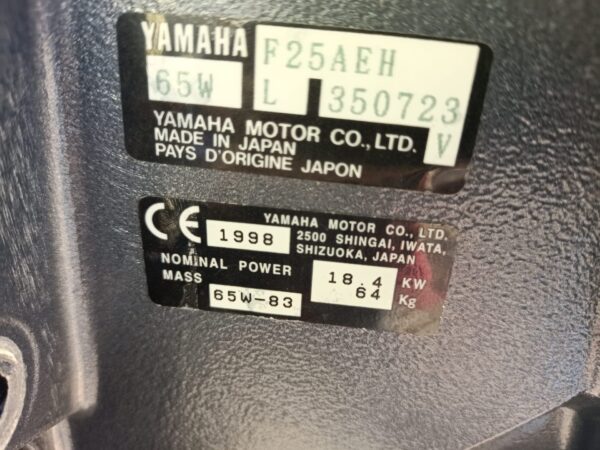 Silnik zaburtowy YAMAHA 25 KM rumpel-manetka 4suw